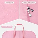 Limoomil Heavy Duty Waterproof Garment Bag for Travel, Tear Resistance Suit Bag for Women Travel for Suits, Tuxedos, Coats, Uniform. Pink, 42 inch…