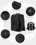 LOVEVOOK Travel Backpack for Men, 40L Carry on Backpack Flight Approved with 3 Packing Cubes, Extra Large Personal Item Bag Fits 17.3 inch Laptop for Airplanes, Water Resistant Daypack, Black
