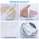 BALEINE 40'' Translucent Garment Bags, 2 Packs PEVA Dress Bag for Closet Clothes Dresses Suit Coats Storage (Black, 2PK)