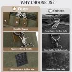 Gonex Canvas Duffle Bag for Travel 60L Duffel Overnight Weekender Bag (Army Green)