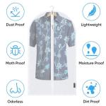 BALEINE 40'' Translucent Garment Bags, 2 Packs PEVA Dress Bag for Closet Clothes Dresses Suit Coats Storage (Black, 2PK)