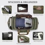 Gonex Canvas Duffle Bag for Travel 60L Duffel Overnight Weekender Bag (Army Green)