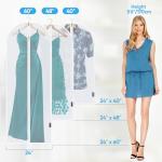 BALEINE 40'' Translucent Garment Bags, 2 Packs PEVA Dress Bag for Closet Clothes Dresses Suit Coats Storage (Black, 2PK)