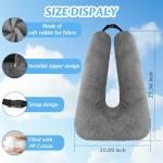Swemos Travel Pillow, Car Pillow for Kids & Adults - Ergonomic Travel Pillows Sleeping Aid for Neck & Body Support, Car Travel Essentials Pillow on Road Trips-Gray