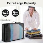 Toncoke 8-Piece Packing Cubes for Travel, Mesh Luggage Organizers with Shoe Bag, Toiletry Bag, Laundry Pouches, 4 Sizes (XL/L/M/S) for Suitcase Organization, Men Women Kids, Black