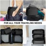 Toncoke 8-Piece Packing Cubes for Travel, Mesh Luggage Organizers with Shoe Bag, Toiletry Bag, Laundry Pouches, 4 Sizes (XL/L/M/S) for Suitcase Organization, Men Women Kids, Black