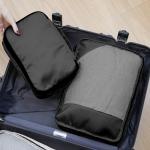 Toncoke 8-Piece Packing Cubes for Travel, Mesh Luggage Organizers with Shoe Bag, Toiletry Bag, Laundry Pouches, 4 Sizes (XL/L/M/S) for Suitcase Organization, Men Women Kids, Black