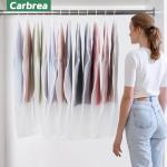 Carbrea 12 Pack Garment Bags for Hanging Clothes - Translucent Suit Bag for Closet Wardrobe Storage Travel - 24" x 42"