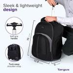 Targus 16 Inch Compact Rolling Backpack, Black - Wheeled Travel Bag with Removable Protective Laptop Sleeve, Fits Laptops Up to 16” and MacBook Pros up to 17” (TSB750US)