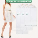 Carbrea 12 Pack Garment Bags for Hanging Clothes - Translucent Suit Bag for Closet Wardrobe Storage Travel - 24" x 42"