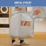 Perber 43" Garment Bags for Hanging Clothes, Suit Bags for Closet Storage and Travel, Grey Suit Cover Bags with Clear Window for Coats, Jackets, Shirts (5 Packs)