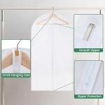 Carbrea 12 Pack Garment Bags for Hanging Clothes - Translucent Suit Bag for Closet Wardrobe Storage Travel - 24" x 42"