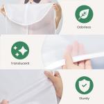 Carbrea 12 Pack Garment Bags for Hanging Clothes - Translucent Suit Bag for Closet Wardrobe Storage Travel - 24" x 42"