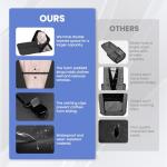 Garment Bags for Travel, Double Layered Carry on Garment Bag with Shoulder Strap, Foldable Suit Travel Bags for Men, Wrinkle Free Garment Travel Bag for Hanging Clothes, Dark Grey