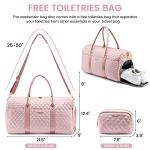 LOVEVOOK Travel Duffle Bag,Weekender Bags for Women Overnight Bag with Shoe Compartment, Carry on with Toiletry Bag,Duffel Bag with Wet Pocket,Hospital Bags for Labor and Delivery