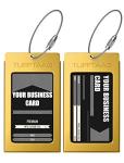 Luggage Tags Business Card Holder by TUFFTAAG - Durable Travel ID Bag Tag in Multiple Color Options, Perfect for Suitcases, Backpacks, and Carry-Ons, Easy Identification, Secure and Stylish