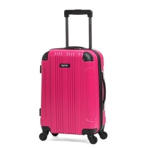 Kenneth Cole REACTION Out of Bounds Lightweight Hardshell 4-Wheel Spinner Luggage, Magenta, 20-Inch Carry On