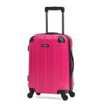 Kenneth Cole REACTION Out of Bounds Lightweight Hardshell 4-Wheel Spinner Luggage, Magenta, 20-Inch Carry On