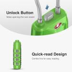 Puroma 2 Pack TSA Approved Luggage Locks, 4 Digit Combination Travel Locks Resettable Code Lock with Zinc Alloy Body for Suitcase, Toolbox, Backpack, Bag, Gym Locker (Basic Green)