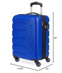 SwissGear 7366 Signature Hardside Expandable Luggage with Spinner Wheels, TSA Lock, Cup-Holder, Cobalt, Carry-On 19-Inch