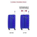 SwissGear 7366 Signature Hardside Expandable Luggage with Spinner Wheels, TSA Lock, Cup-Holder, Cobalt, Carry-On 19-Inch