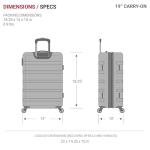 SwissGear 7366 Signature Hardside Expandable Luggage with Spinner Wheels, TSA Lock, Cup-Holder, Cobalt, Carry-On 19-Inch