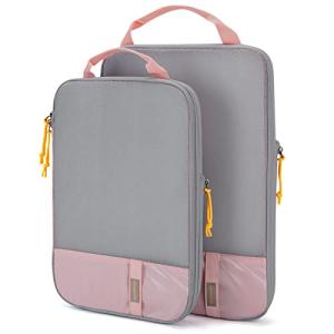 BAGSMART 2 Set Compression Packing Cubes for Travel, Lightweight Vacation Travel Essentials for Women, Travel Accessories for Suitcase Organizer Bags Set, Durable Luggage Organizer Travel Bags