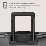 U.S. Traveler Boren Polycarbonate Hardside Rugged Travel Suitcase Luggage with 8 Spinner Wheels, Aluminum Handle, Black, Checked-Large 30-Inch