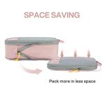 BAGSMART 2 Set Compression Packing Cubes for Travel, Lightweight Vacation Travel Essentials for Women, Travel Accessories for Suitcase Organizer Bags Set, Durable Luggage Organizer Travel Bags