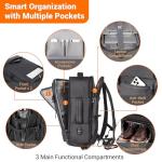 Vacuum Seal Backpack for Travel with Pump, 60L Expandable Backpack with Detachable Vacuum Compression Bag Waterproof Carry On Large Travel Bag for Airline Laptop Backpack with Shoe Compartment