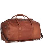 Kenneth Cole REACTION Duff Guy Colombian Leather 20" Single Compartment Top Load Travel Duffel Bag, Cognac