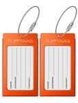 Luggage Tags Business Card Holder by TUFFTAAG - Durable Travel ID Bag Tag in Multiple Color Options, Perfect for Suitcases, Backpacks, and Carry-Ons, Easy Identification, Secure and Stylish