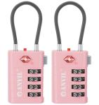 ANVIL 4 Digit Luggage Locks, TSA Locks for Luggage, Advanced TSA008 core, Alert Indicator for Your Travel Lock, Suitcase Lock. (2, Pink)