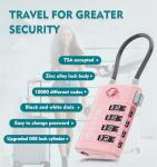 ANVIL 4 Digit Luggage Locks, TSA Locks for Luggage, Advanced TSA008 core, Alert Indicator for Your Travel Lock, Suitcase Lock. (2, Pink)
