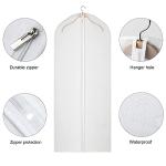 Kntiwiwo 60'' Garment Bags Dress Bag for Storage (Set of 12) Dust-Proof Suit Protector Cover Bag with Zipper for Long Dresses, Suit, Coat Closet Clothes Storage