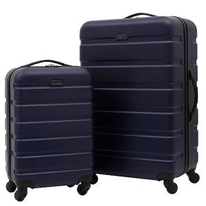Travelers Club Harper Luggage, Blue, 2 Piece Set