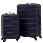 Travelers Club Harper Luggage, Blue, 2 Piece Set