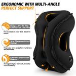 Inflatable Travel Pillow,Multifunction Travel Neck Pillow for Airplane to Avoid Neck and Shoulder Pain,Support Head,Neck,Used for Sleeping Rest, Airplane and Home Use,with Eye Mask, Earplugs, Black