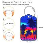 Gowraps Luggage Tags for Suitcases-Leather Luggage Tag 4 Pack with Loops Cute Bag/Backpack/Suitcase Tags Bulk Travel Essentials for Flying