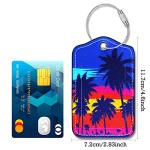 Gowraps Luggage Tags for Suitcases-Leather Luggage Tag 4 Pack with Loops Cute Bag/Backpack/Suitcase Tags Bulk Travel Essentials for Flying