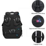 KROSER Travel Laptop Backpack 18.4 Inch XXXL Gaming Backpack with Hard Shell Saferoom RFID Pockets Water-Repellent Business College Daypack Stylish Laptop Bag for Men/Women-Black