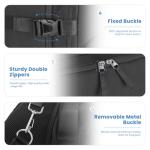 Sinaliy Travel Backpack, Carry on Flight approved Travel Bag with Multi-Pockets, Waterproof 17.3inch Laptop Backpack for Men Women, Black