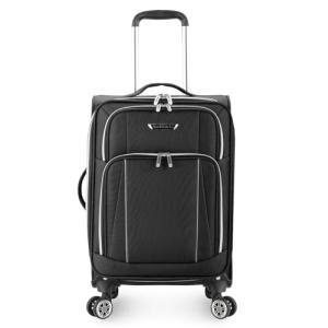 Traveler's Choice Lares Softside Expandable Luggage with Spinner Wheels, Black, Carry-On 22-Inch