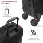 Rolling Backpack with Wheels – Airline Approved Underseat Carry-On Luggage 18x14x8, Water-Resistant Personal Item Bag with 2 Extra Replacement Wheels, Fits 15.6 Inch Laptop, Travel Backpack for Men