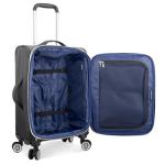 Traveler's Choice Lares Softside Expandable Luggage with Spinner Wheels, Black, Carry-On 22-Inch