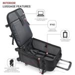 Rolling Backpack with Wheels – Airline Approved Underseat Carry-On Luggage 18x14x8, Water-Resistant Personal Item Bag with 2 Extra Replacement Wheels, Fits 15.6 Inch Laptop, Travel Backpack for Men