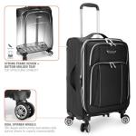 Traveler's Choice Lares Softside Expandable Luggage with Spinner Wheels, Black, Carry-On 22-Inch