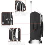 Traveler's Choice Lares Softside Expandable Luggage with Spinner Wheels, Black, Carry-On 22-Inch