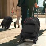 Rolling Backpack with Wheels – Airline Approved Underseat Carry-On Luggage 18x14x8, Water-Resistant Personal Item Bag with 2 Extra Replacement Wheels, Fits 15.6 Inch Laptop, Travel Backpack for Men