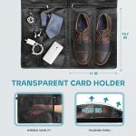 Travel Garment Bag with Zipper Pocket, Suit Bag for Suits, Dresses, Coats